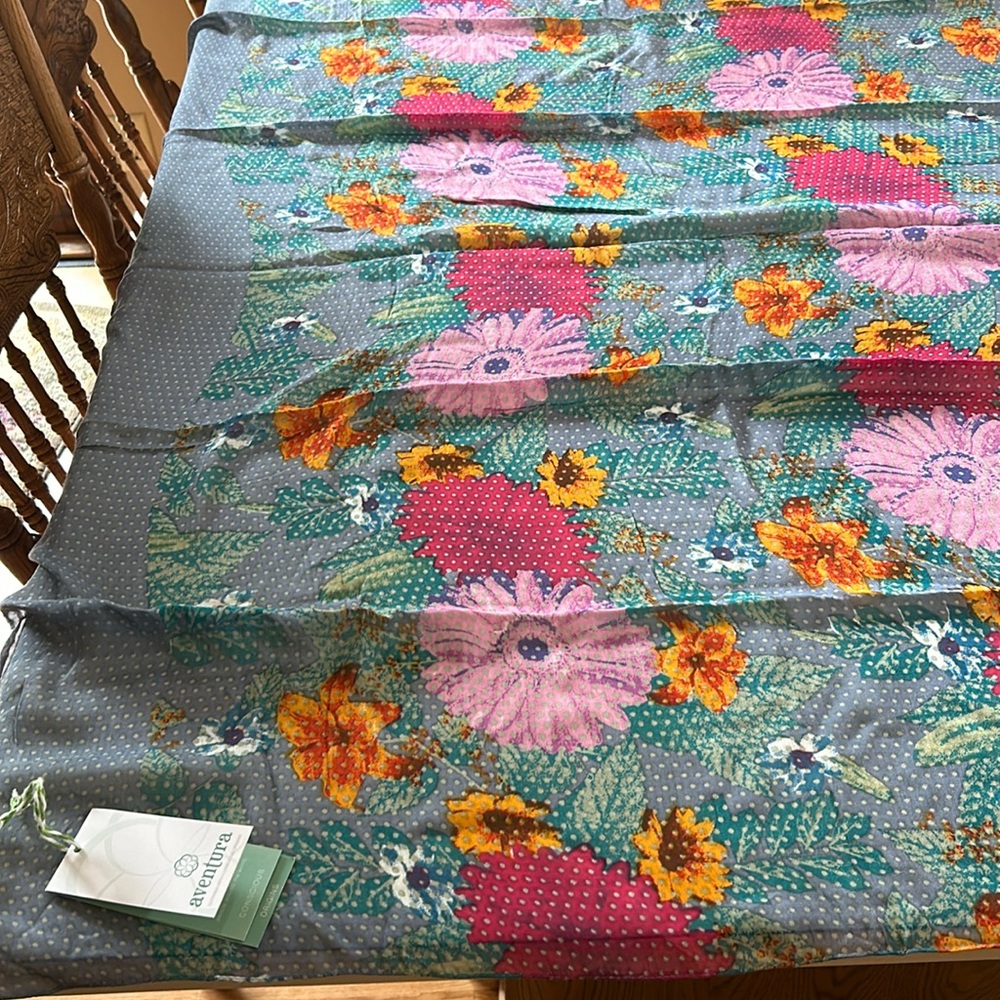 Aventura dotted flowers  scarf  Brand new with tag can be folded or spiraled